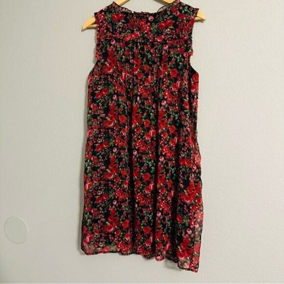 Chris McLaughlin Ruffle Pleated Floral Sleeveless Boho Dress 12 - Picture 4 of 12